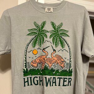High Water Music Festival 2025 Tee Green Size Small